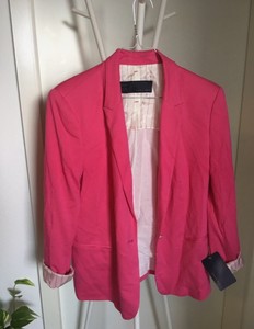 fuchsia pink blazer
