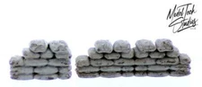 HO Scale SACK PILES linear set with 60 Sacks Finished 1/87 scale details