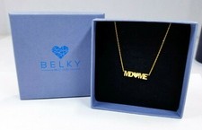 BELKYmood 925 Personalized Attached Initial 16" Necklace -MD(HEART)ME