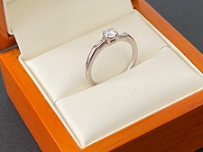 18ct Gold Diamond Ring Engagement 18 Carat 3 Diamonds 0.36ct 18k Sparkling