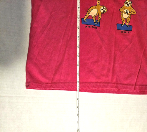 BCG Sloth Yoga Girl's Short Sleeve T-shirt, Size XL (16) Pink - Picture 8 of 8