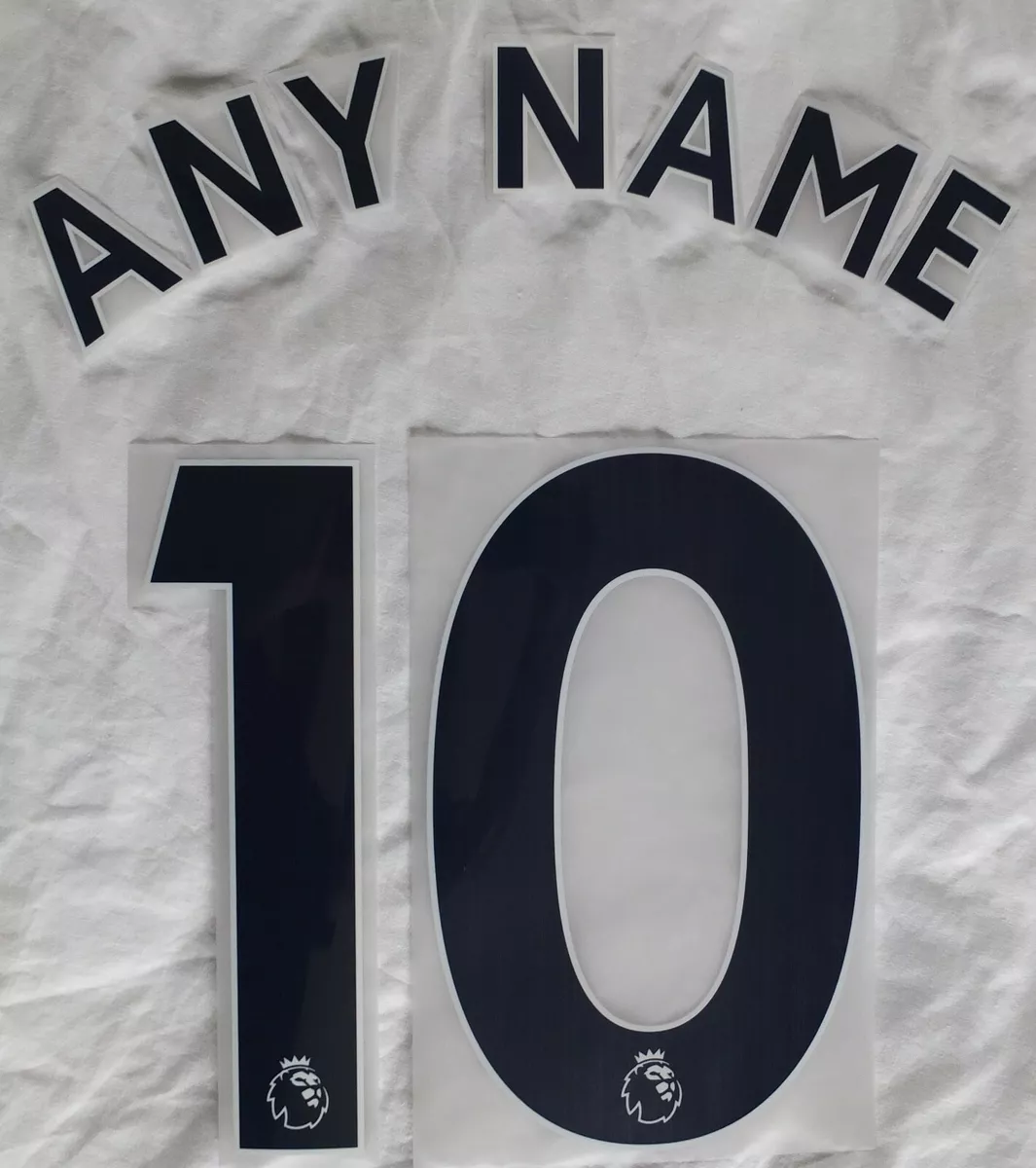 Football top shirt lettering