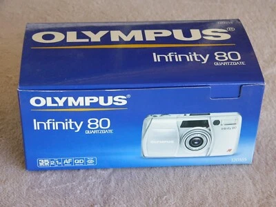 New Rare Find Olympus Infinity Zoom 80 QD 35mm Film Camera power by AA battery