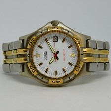 GUESS Waterpro Two Tone Quartz Analog Men's Watch Sz. 6 3/4" New Battery