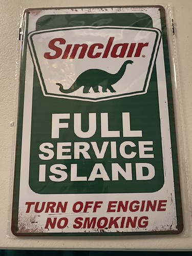 Sinclair Full Service Island Metal Sign 8x12