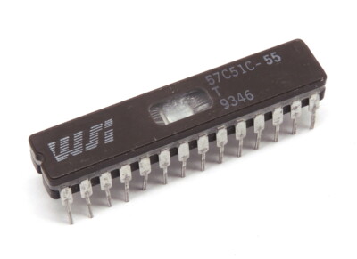 WSI 57C51C-55 UV PROM Microchip Ceramic DIP-28 IC Retro Vintage Circuit 1993