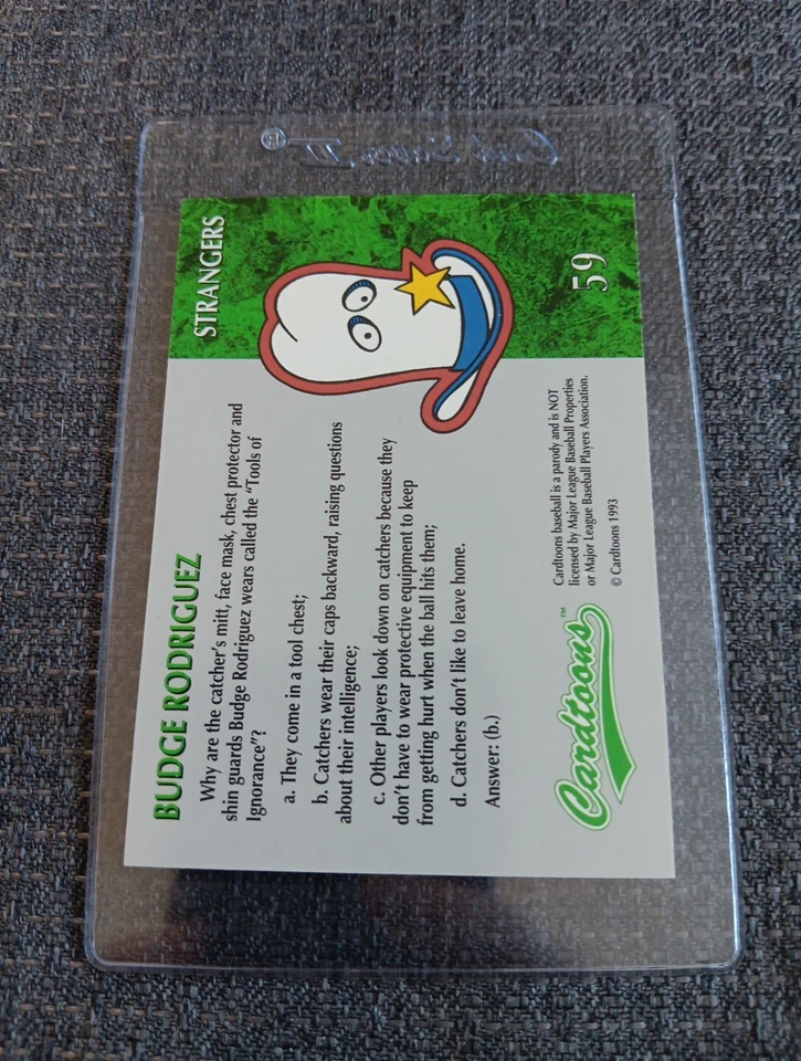 Ivan Rodriguez Budge RARE 1993 "CARDTOONS" CARD, Rangers Baseball Card - Image 2 of 2