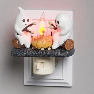 Ghost Campfire Flickering Nightlight Fire Marshmallow Night-Light HalloweenGift