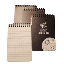 All-Weather Memo Paper Notepad w/ Cover Waterproof Write in the Rain Notebook X4