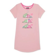 Star Wars The Mandalorian Baby Grogu Yoda 'Nap All Day' Nightgown, Size 4/5