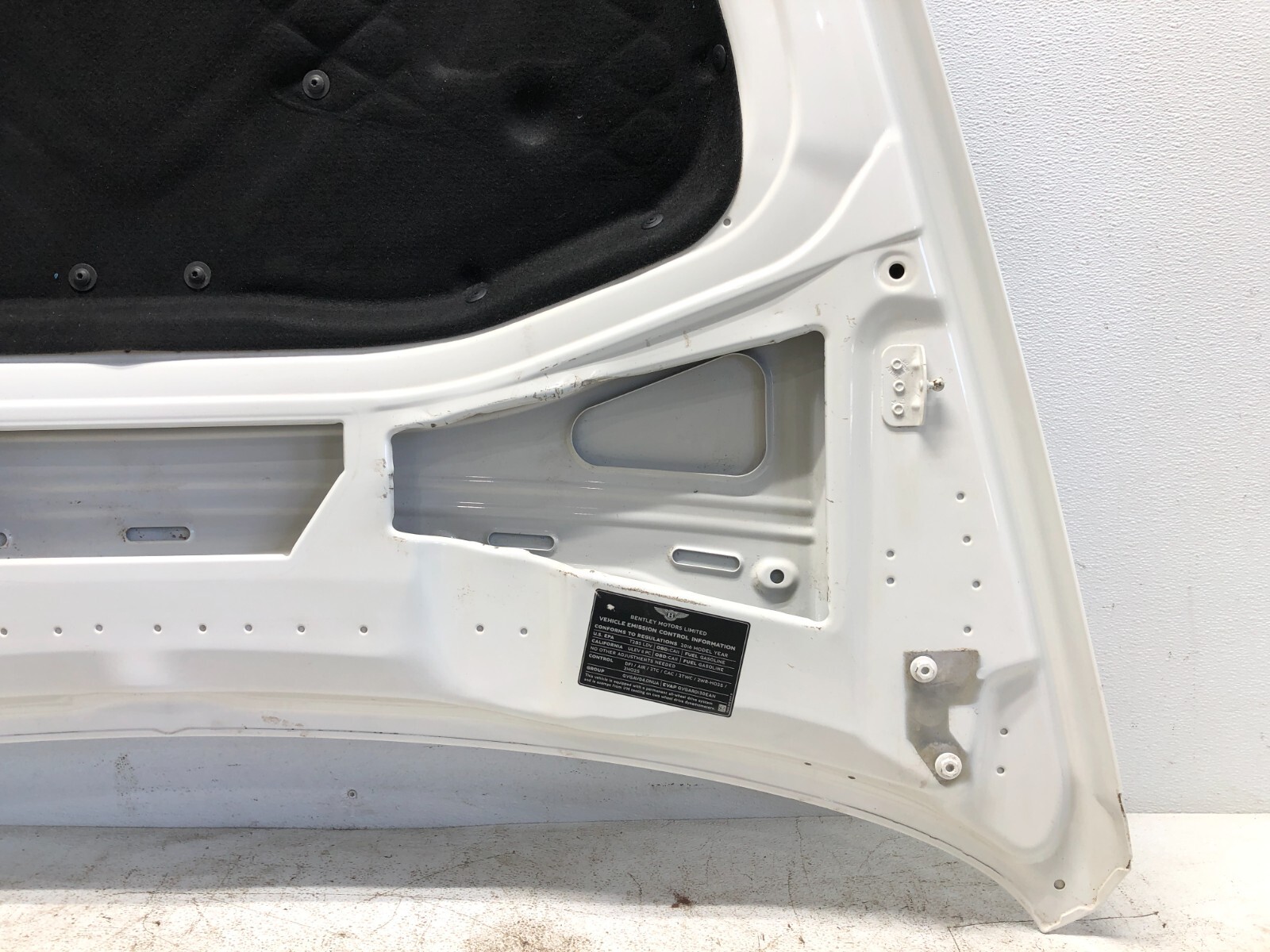 2014-2018 BENTLEY FLYING SPUR FRONT HOOD BONNET PANEL LA9B GLACIER WHITE #NOTE.