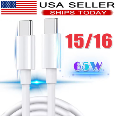 Samsung iPhone 16 15 Pro Max 60W USB-C to USB C Cable Fast Charger PD Cord Lot