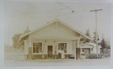 Vtg Found Photo Early 1900's Mom & Pop Gas Station Store "Crankcase Service"