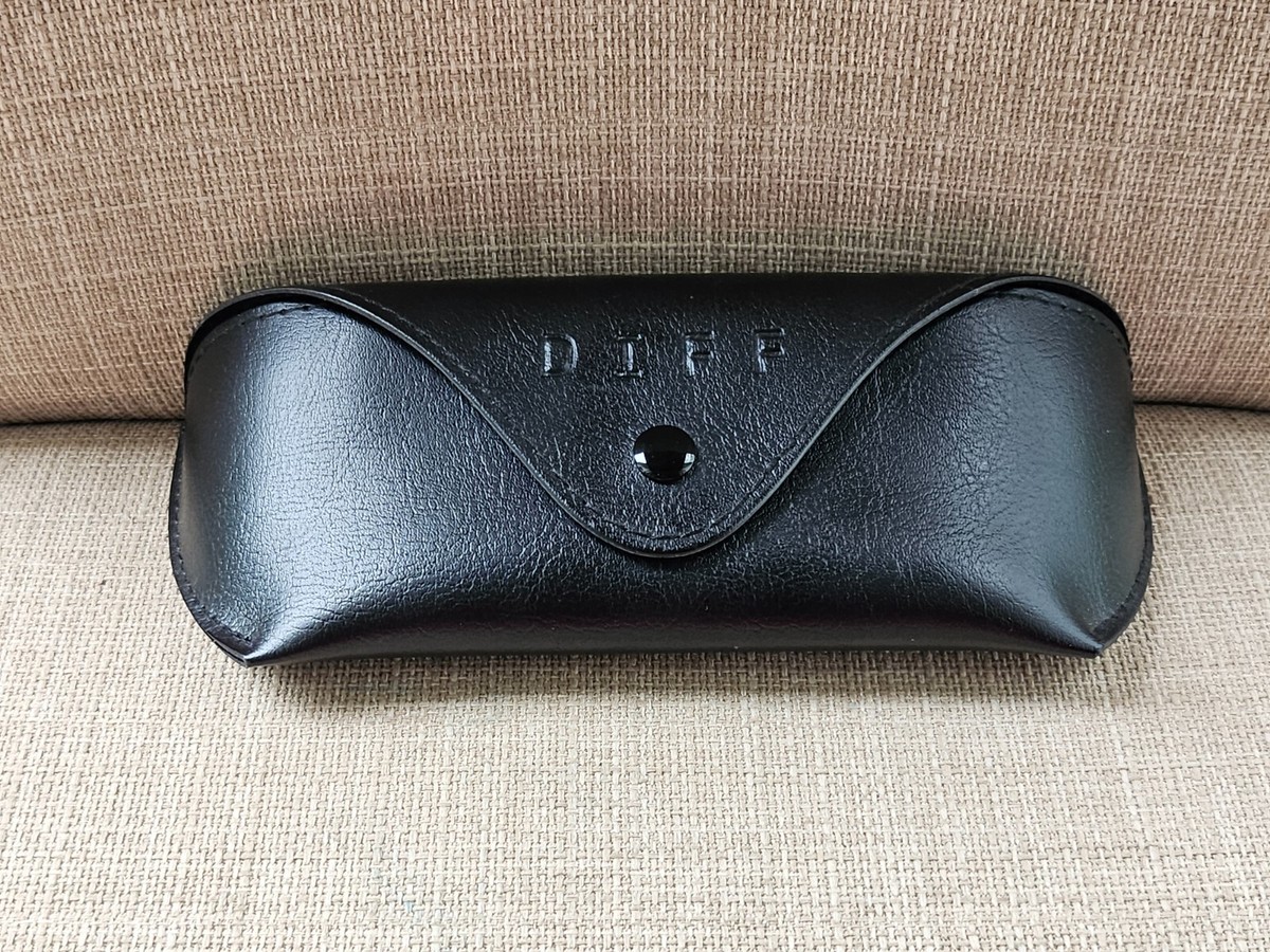 Diff Eyewear Sunglasses Case Black Semi Hard Case for 