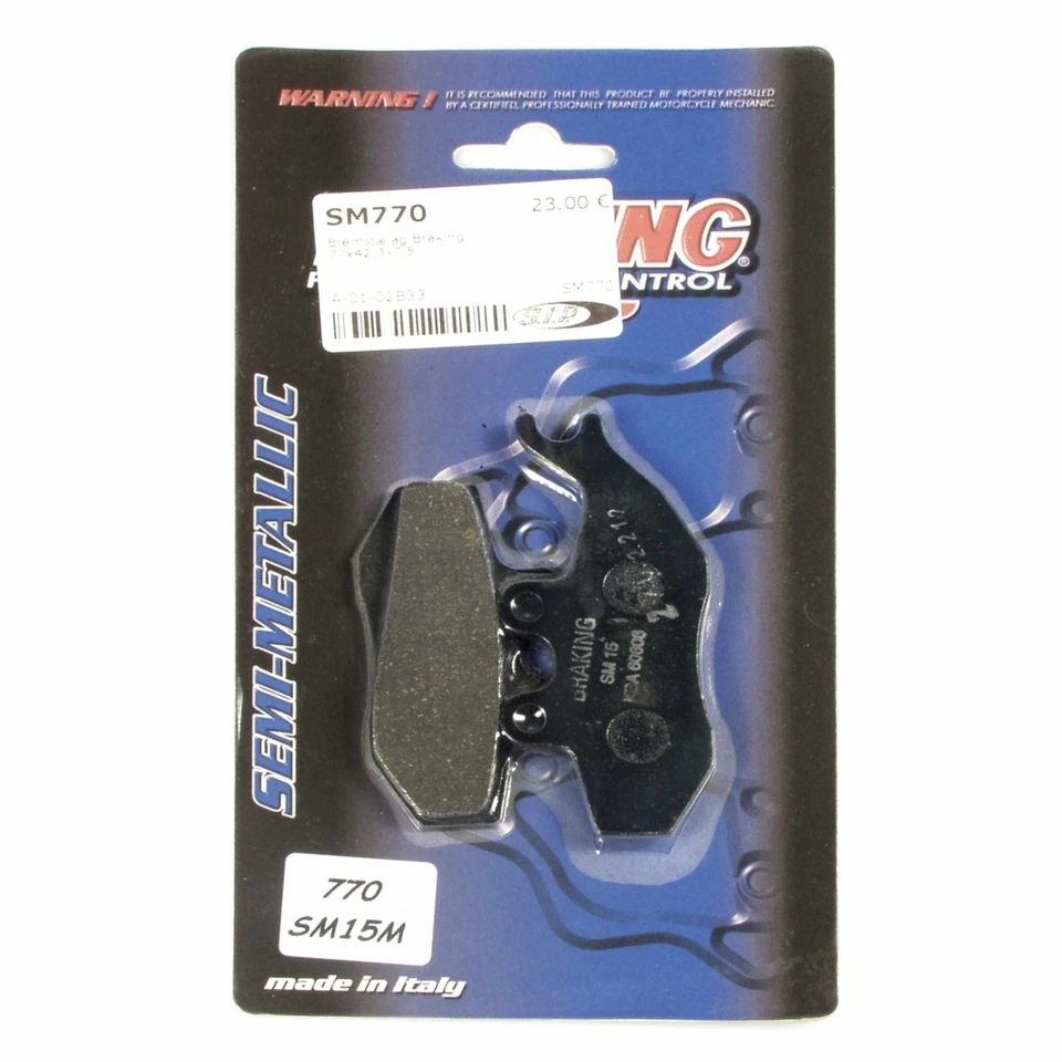 Pastillas BRAKING De Freno 89x49x10 Mm MALAGUTI 50 Ayer 1998-1998 - Imagen 2 de 3