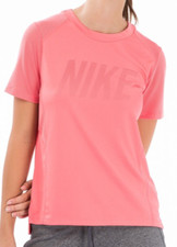 Nike Womens Shirt S Pink Dry Running Miler Training Fitness Gym 942069-823.