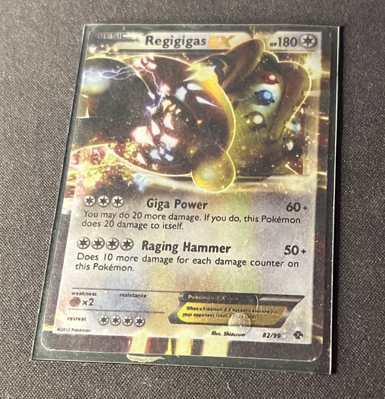 Pokemon Regigigas EX 82/99 Next Destinies Holo Ultra Rare 180HP Eng 2012