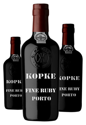 3 x Kopke Fine Ruby Port