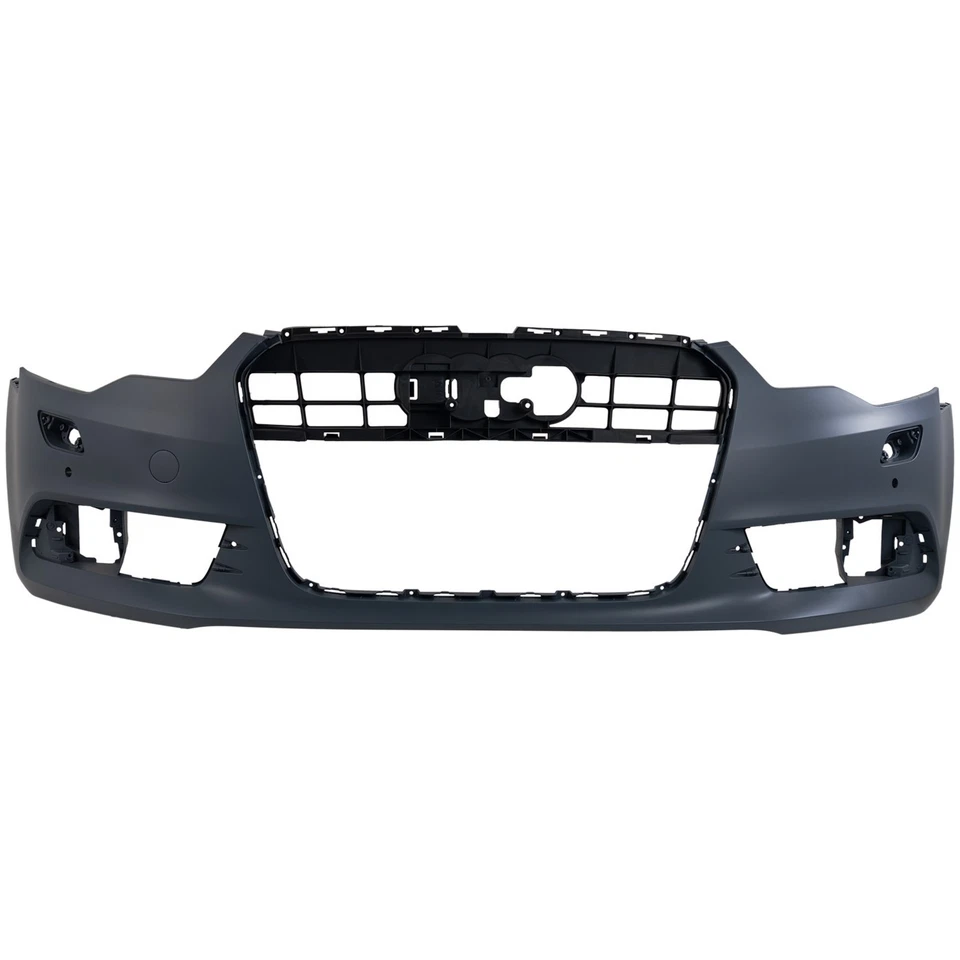 Front Bumper Cover For 2012-2015 Audi A6 Primed With Parking Aid Sensor Holes Foto 2 de 4