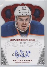 2013 Panini Crown Royale Sovereign Signatures Ruby 12/25 Anton Lander Auto 4g6