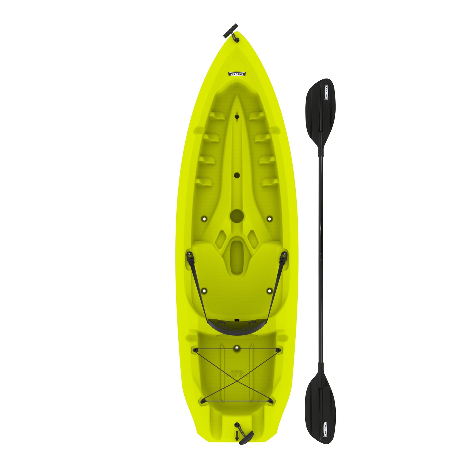 Paddle Adjustable Backrest Stable Recreational Boat Chartreuse