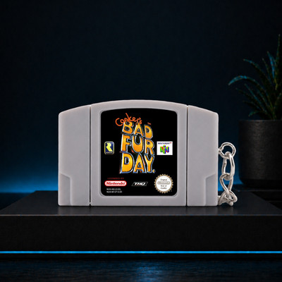 Conker's Bad Fur Day N64 Mini Cartridge Schlüsselanhänger | Retro Gamer Geschenk