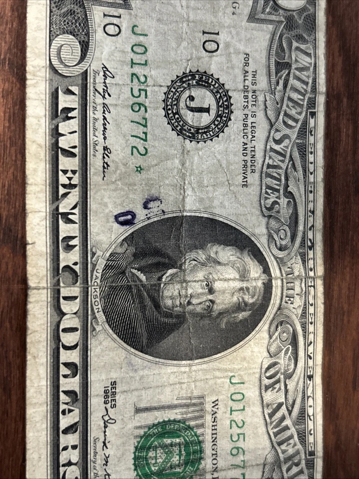 RARE 1969 $20 Kansas City MO Star Federal Reserve Note VINTAGE Mint - Image 4 of 4