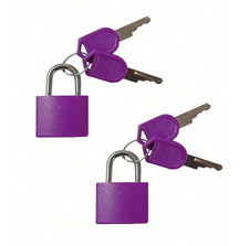 2pcs Small Padlocks With Keys Each Bags Luggage Suitcase Lockers Security - UK