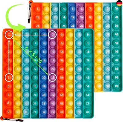 Pop On It 2 in 1  Poppit XXL Fidget It Toys 100 Zahlen Push Bubble Pop Spielzeug