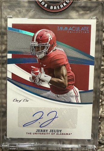 2021 Immaculate Collegiate Football Jerry Jeudy Platinum Auto #1/1 Alabama 