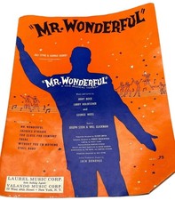 Vintage Sheet Music "Mr. Wonderful" Bock, Holofcener Weiss Laurel Music READ