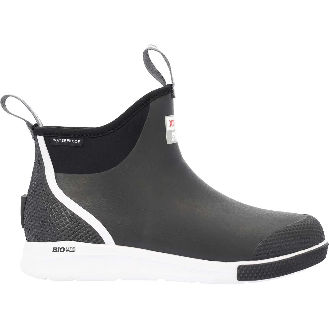 XTRATUF Black Ankle Deck Sport Boots - Waterproof Fishing & Deck Footwear