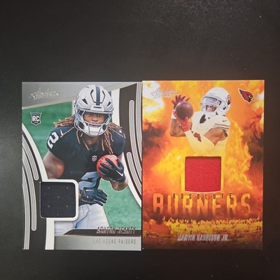 Marvin Harrison Jr 2025 Absolute Burners Ashton Jeanty Rookie Patch Raiders