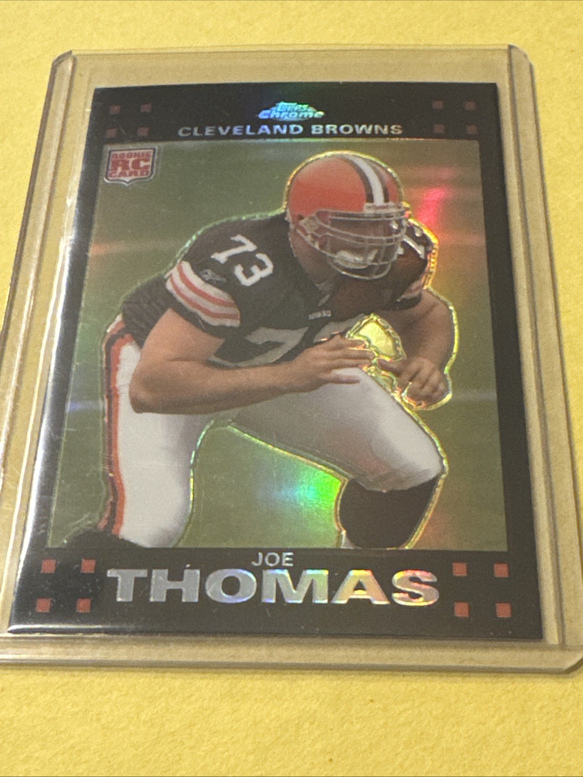 2007 Topps Chrome Joe Thomas Rc  Refractor  HOF