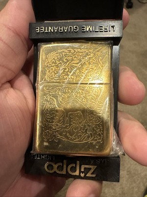1995 22K GOLD PLATED CAMEL ZIPPO (DOUBLE SIDED DESIGN) NOS NEW IN BOX UNSTRUCK