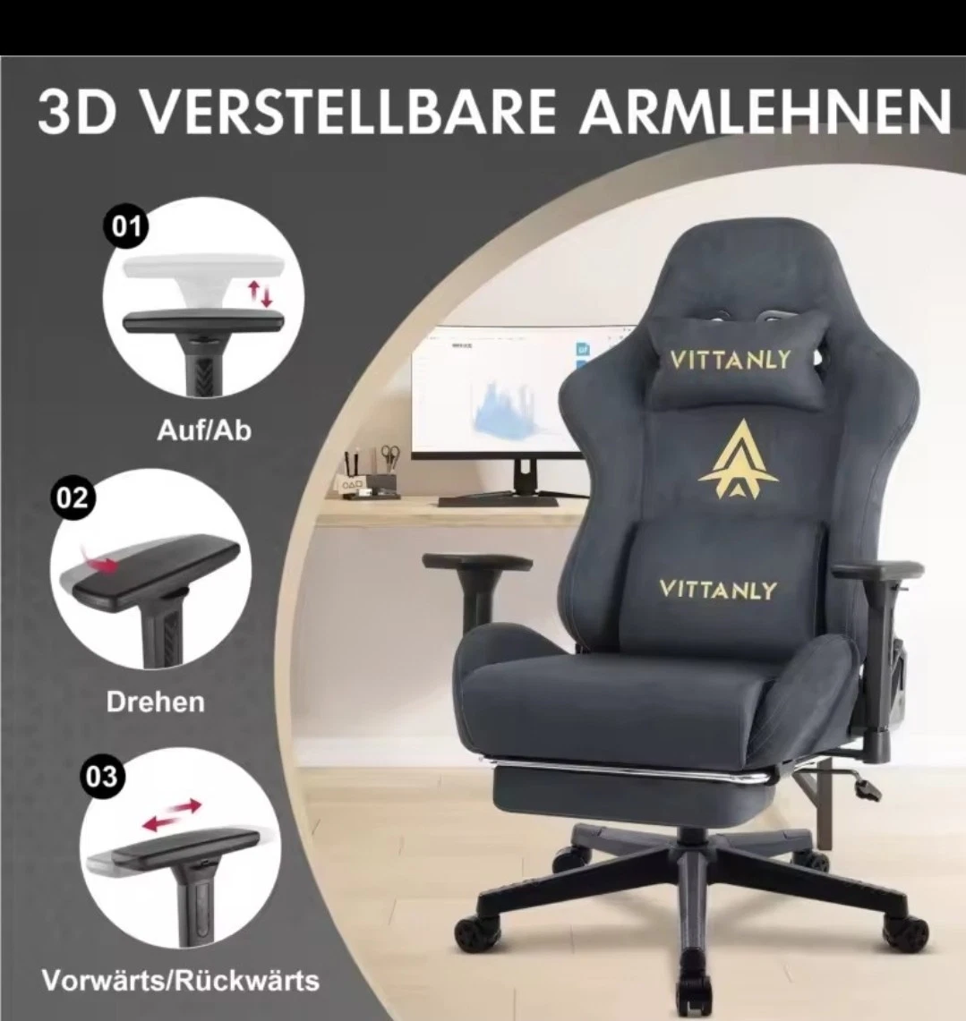 Set 4 Sedie Da Ufficio Imbottite In Similpelle Grigio Con Gambe A Slitta In Metallo Cromo Seira - Foto 9