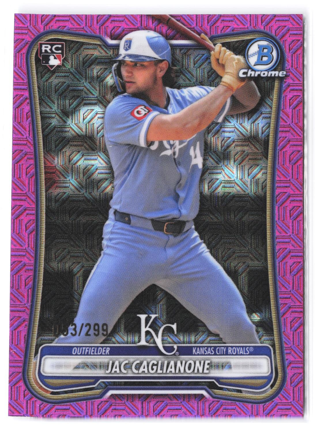2026 Bowman #75 Jac Caglianone Chrome Mojo Fuchsia Refractors #/299