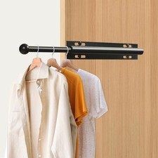 Luvenia Valet Rod For Closet Pull Out Slide 12IN, Black 