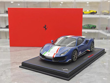 BBR 1/18 Ferrari 488 Pista Spider #15 Resin Diecast Model Car Red yellow line