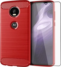 Asuwish Phone Case for Moto Z4/Moto Z 4 Play/MotoZ4 Force with Screen Red 