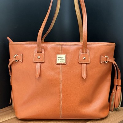Authentic Dooney & Bourke Davis Tassel Orange Saffiano Leather