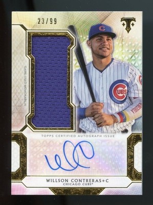 2018 Topps Triple Threads Willson Contreras Autograph Jumbo Relic /99 Cubs Auto