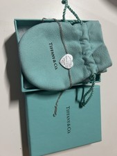 Tiffany & Co Return To Tiffany 17cm double chain sterling silver heart bracelet