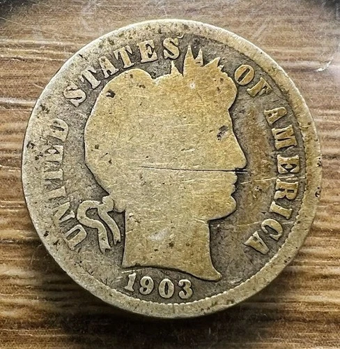 1903-O Barber Dime - Actual Coin Shown - Free Shipping & Tracking INV#196