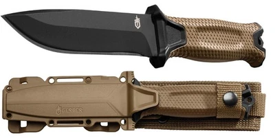 Gerber StrongArm Fixed Blade Knife Plain Edge - Coyote Brown - New in Box