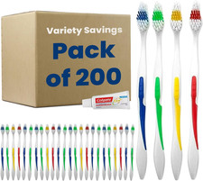 200 Toothbrushes Bulk Wholesale Quantity Standard Size, Dental Care Toiletries,