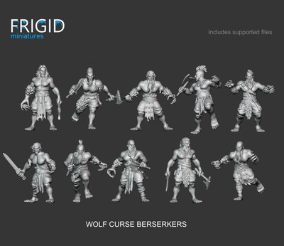 Norse Wolf Curse Berserkers Chaos Warriors x10 fantasy by frigid