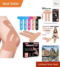 16 PCS Kinesiology Tape for Knees, Knee Support Tape, Precut Knee Tape for Kn...