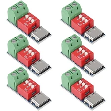UMLIFE 6PCS USB-C PD Trigger Board Module PD3.0/2.0, BC1.2 DC-DC Buck Convert...