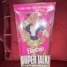NEW Mattel Barbie Super Talk Talking 11.5 in Fashion Doll 1994 MPN 12290